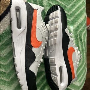 Nike Air Max White and Black with Orange Accent